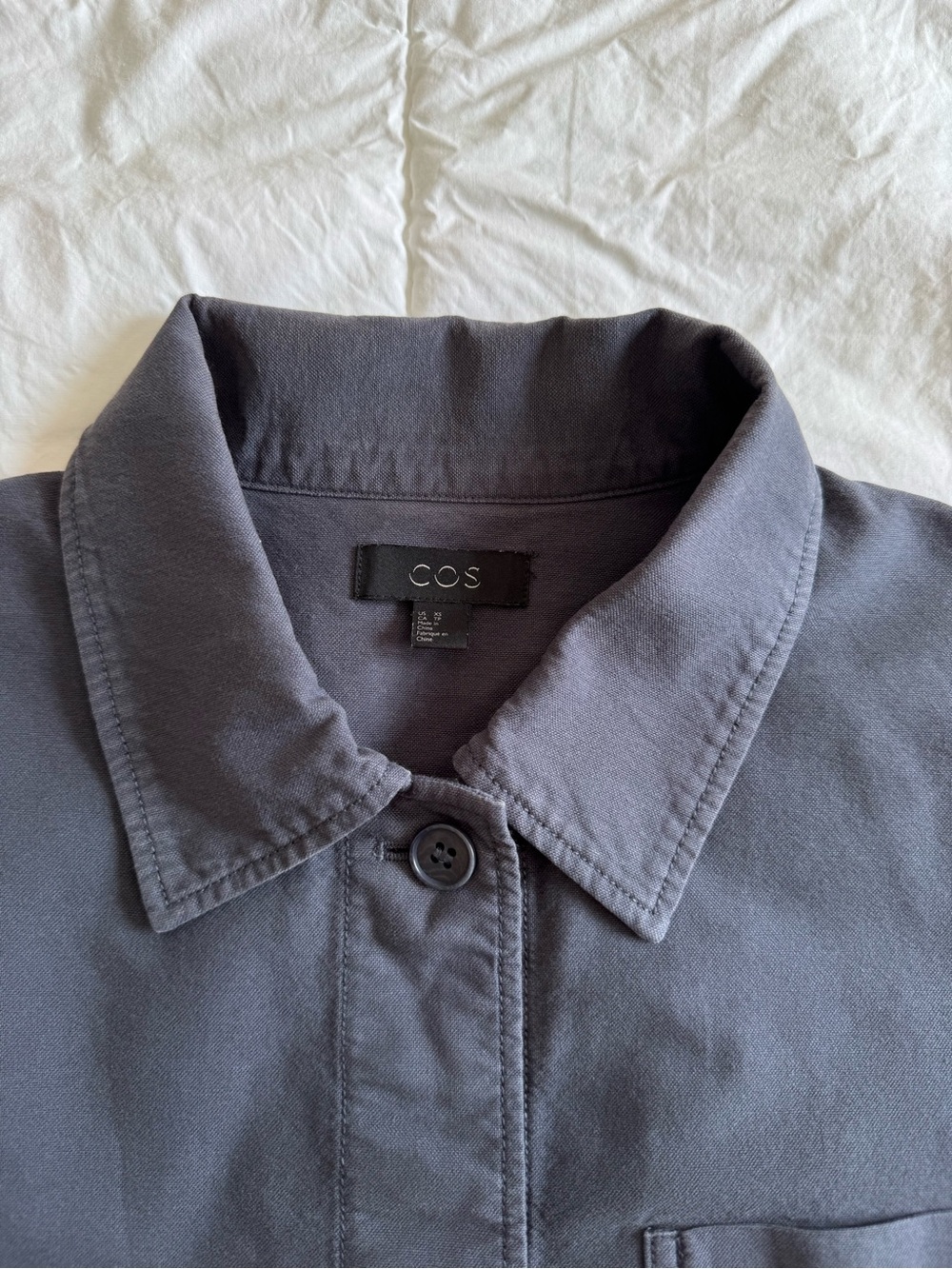 COS Navy Utility Button-Front Jacket - Picture 4 of 11